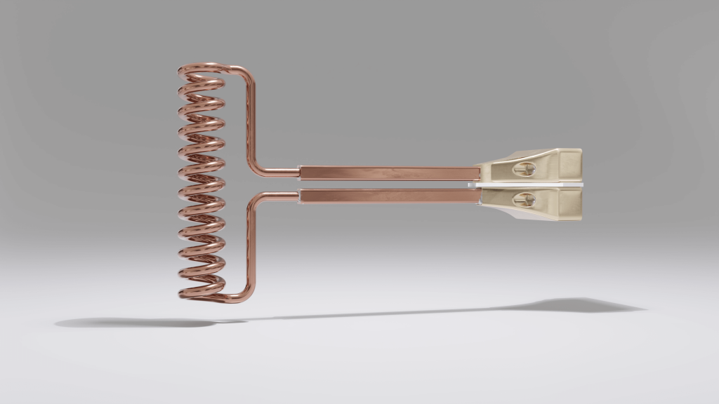Inductor con espiral ancho