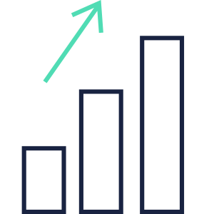 Grafik aufsteigendes Diagramm