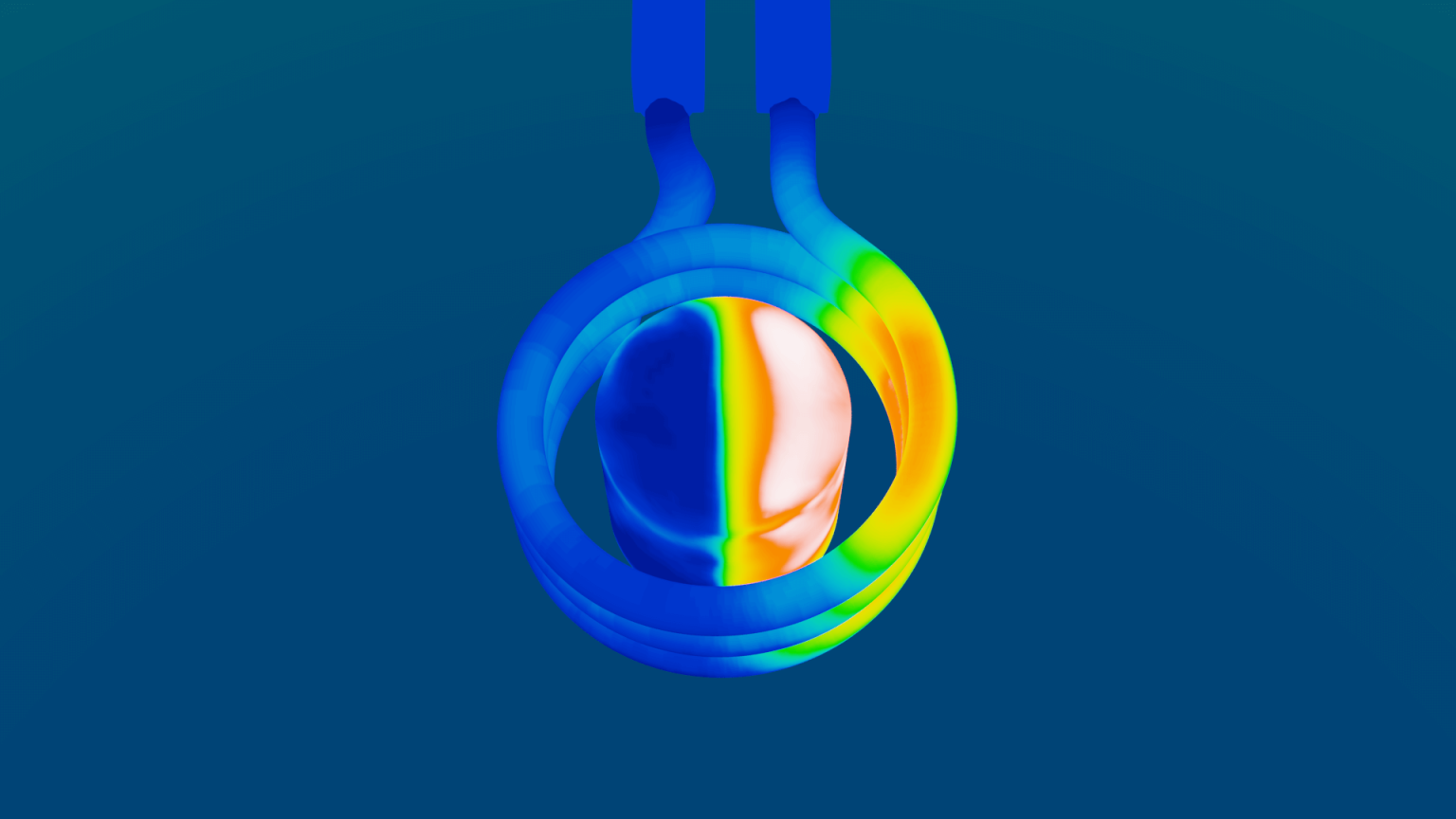Induktor und Metall in Thermaloptik